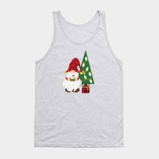 Christmas Gnome with Hot Chocolate Tank Top